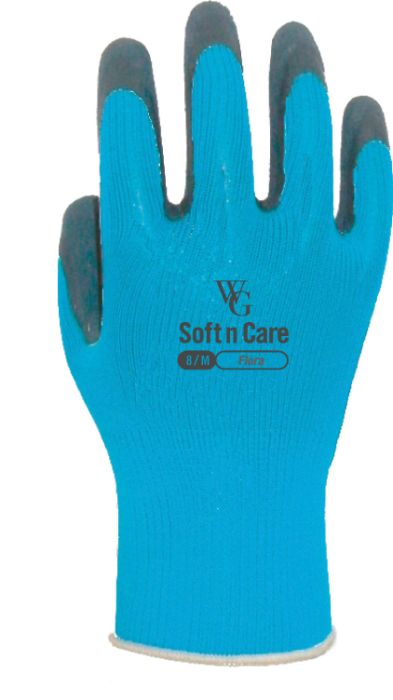 Handschuh SoftCareFlora blau M
