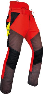 Pantalón de protección contra cortes Pfanner Gladiator Extrem rojo XL